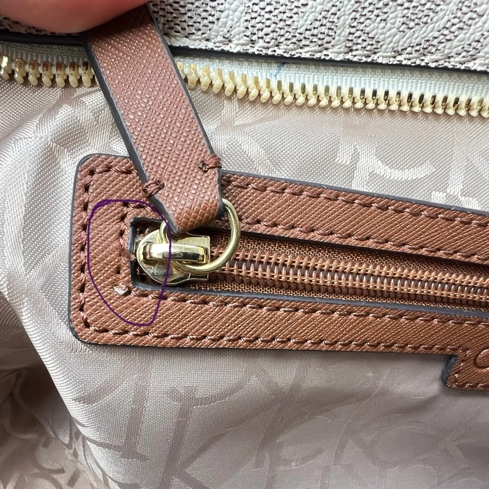 Calvin Klein Sonoma Satchel Crossbody Bag Adjustable Strap Shoulder bag Khaki